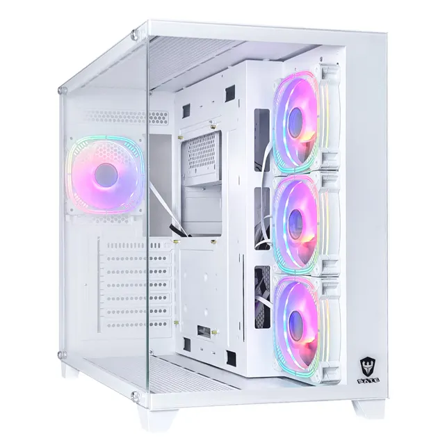 Sate K897 Tempered Glass Panel Full View Desktop ATX / 4 FAN / White GAMING CASE Sate K897 Tempered Glass Panel Full View Desktop ATX / 4 FAN / White GAMING CASE